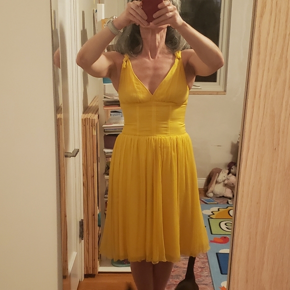 Alessandro Dell'Acqua Yellow Fit and Flare Dress 4 - Picture 12 of 13